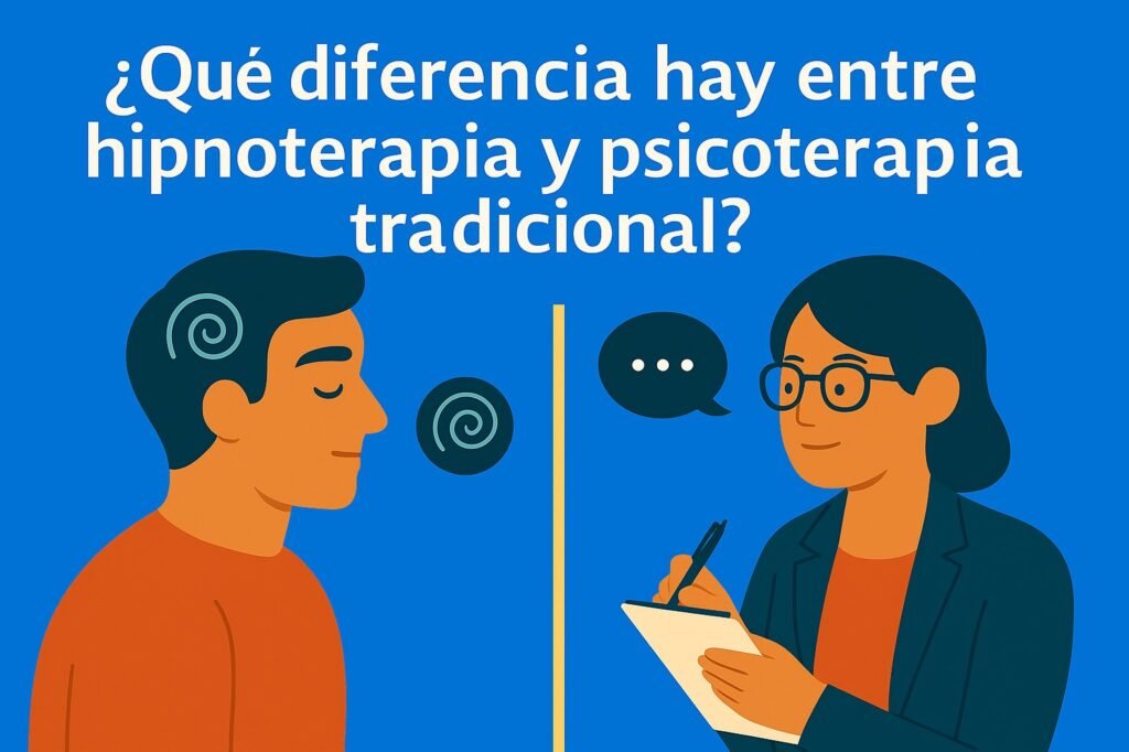 ❓ ¿Qué diferencia hay entre hipnoterapia y psicoterapia tradicional?